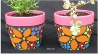 JMD Designs Mosaic Flower Pots